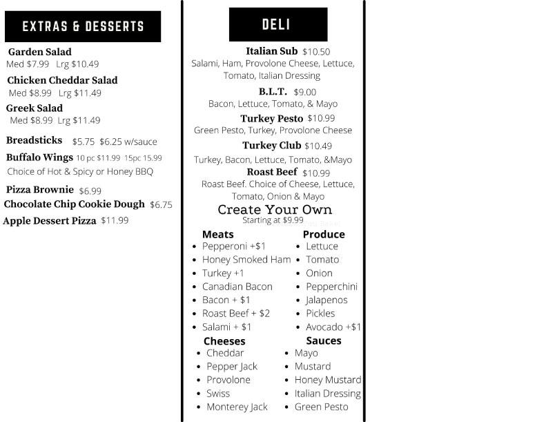 Bob's Take and Bake in Ceres Menu Page 2
